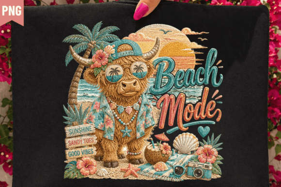 Beach Mode Faux Yarn PNG: Summer Design