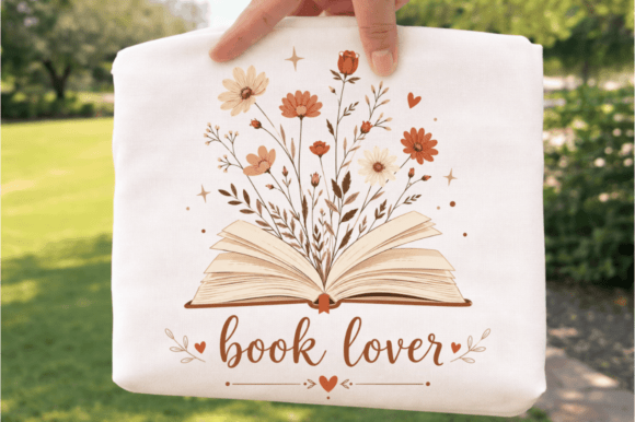 Book Lover Floral Sublimation PNG for Unique Crafts