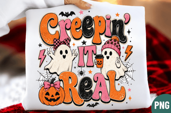 Bring Spooky Charm to Your Crafts with the Creepin It Real Faux Yarn T-Shirt PNG