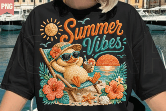 Elevating Digital Craftsmanship with the Summer Vibes Bear PNG FAUX YARN Design