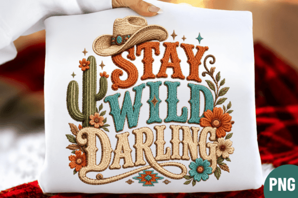 Evaluating the Stay Wild Darling Faux Yarn T-Shirt PNG for Sublimation and Craft Projects