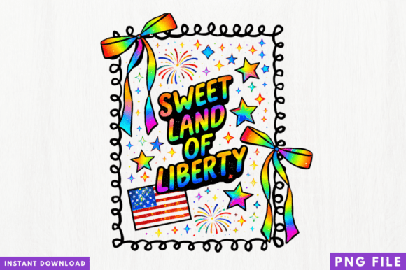 Evaluating the Sweet Land of Liberty PNG for Patriotic Sublimation Projects