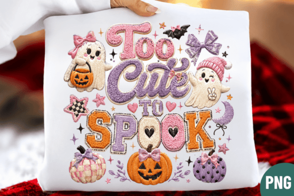 Evaluating the Too Cute to Spook Faux Yarn T-Shirt PNG for DIY Projects