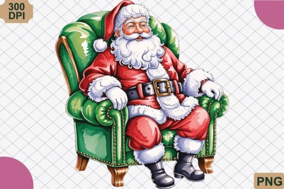 Evaluating the Vintage Santa Claus Sitting Chair PNG for Holiday Design Projects