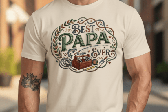 Integrating the Best Papa Ever T-shirt PNG Design into Your Creative Workflow