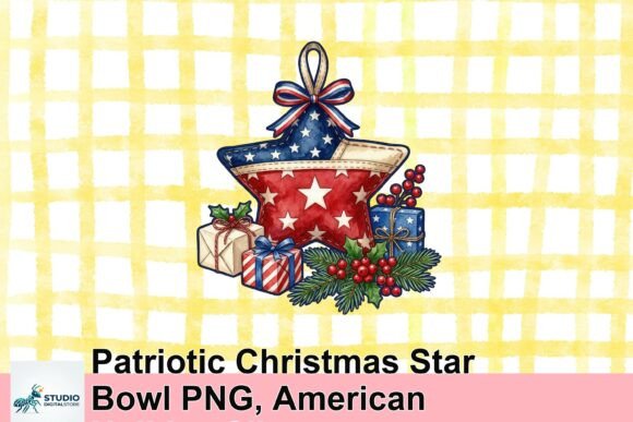 Patriotic Star Bowl PNG: A Dual-Holiday Design Asset