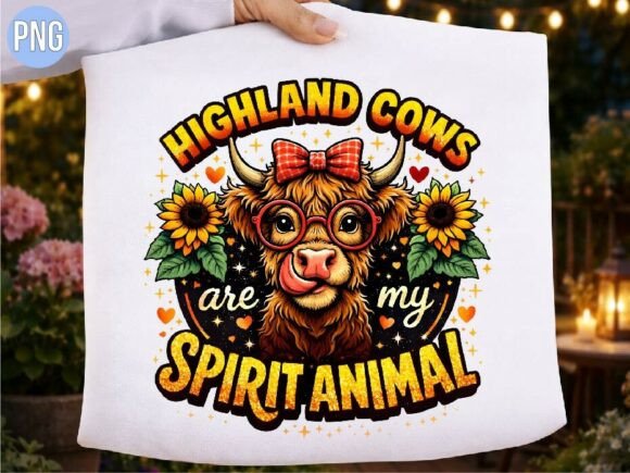 Unleashing Creativity with the Highland Cow Spirit Animal Sunflower PNG