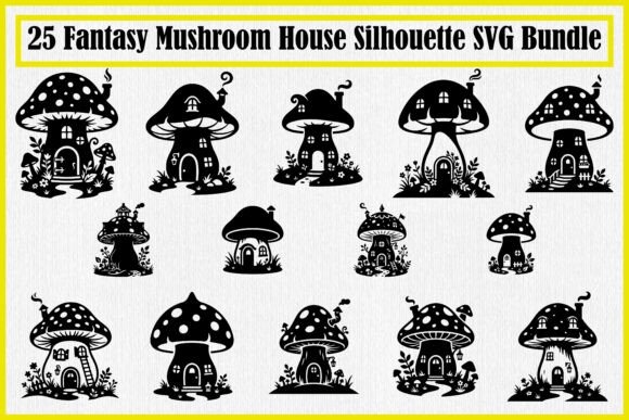 Unlocking Whimsy: The Creative Power of the 25 Fantasy Mushroom House Silhouette Collection
