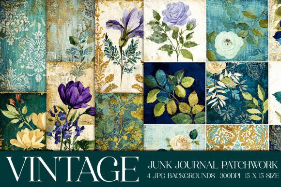 Vintage Quilt Style Backgrounds S21: A Patchwork Collection