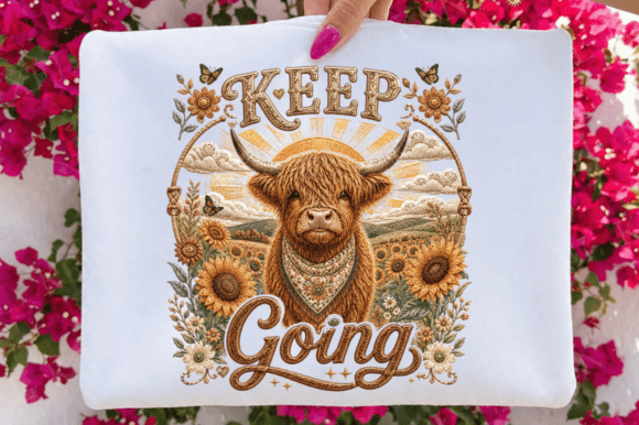 Why the Keep Going Highland Cow PNG T-SHRT Design is a Must-Have for Your Next Creative Project
