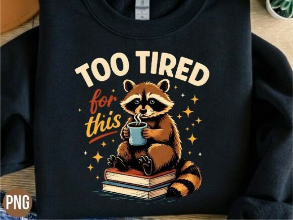 Why the Tired Raccoon Coffee Books Lover PNG is the Perfect Asset for Your Next Creative Project